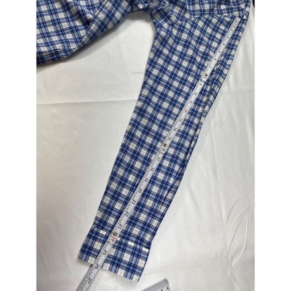 Ralph Lauren SKU 7540 Mens Blue and White Plaid Dress Shirt Size L - Picture 5 of 13
